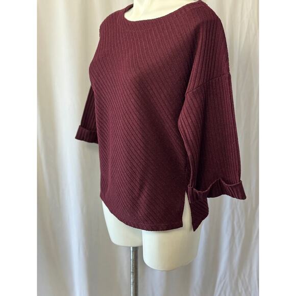 Red by BKE Ribbed Sweater - Burgundy Beauty - M - Picture 1 of 8